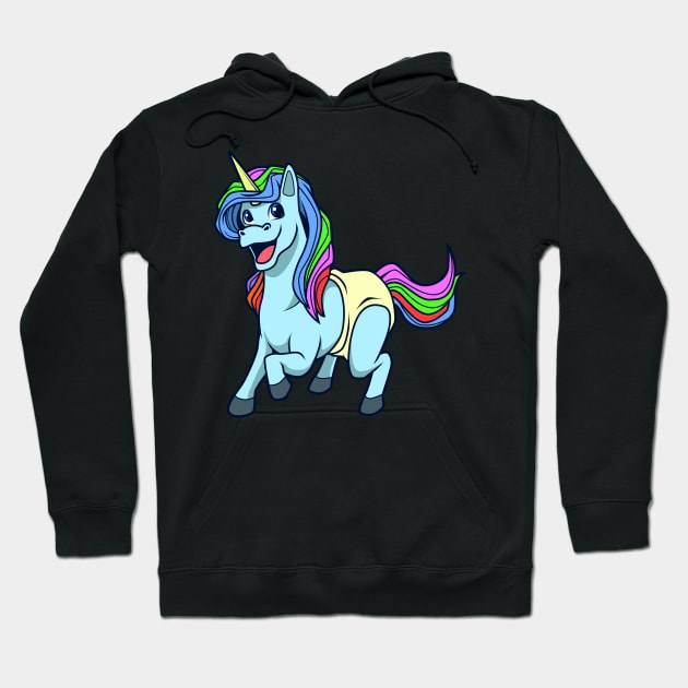 Kawaii Baby Unicorn Hoodie by Modern Medieval Design